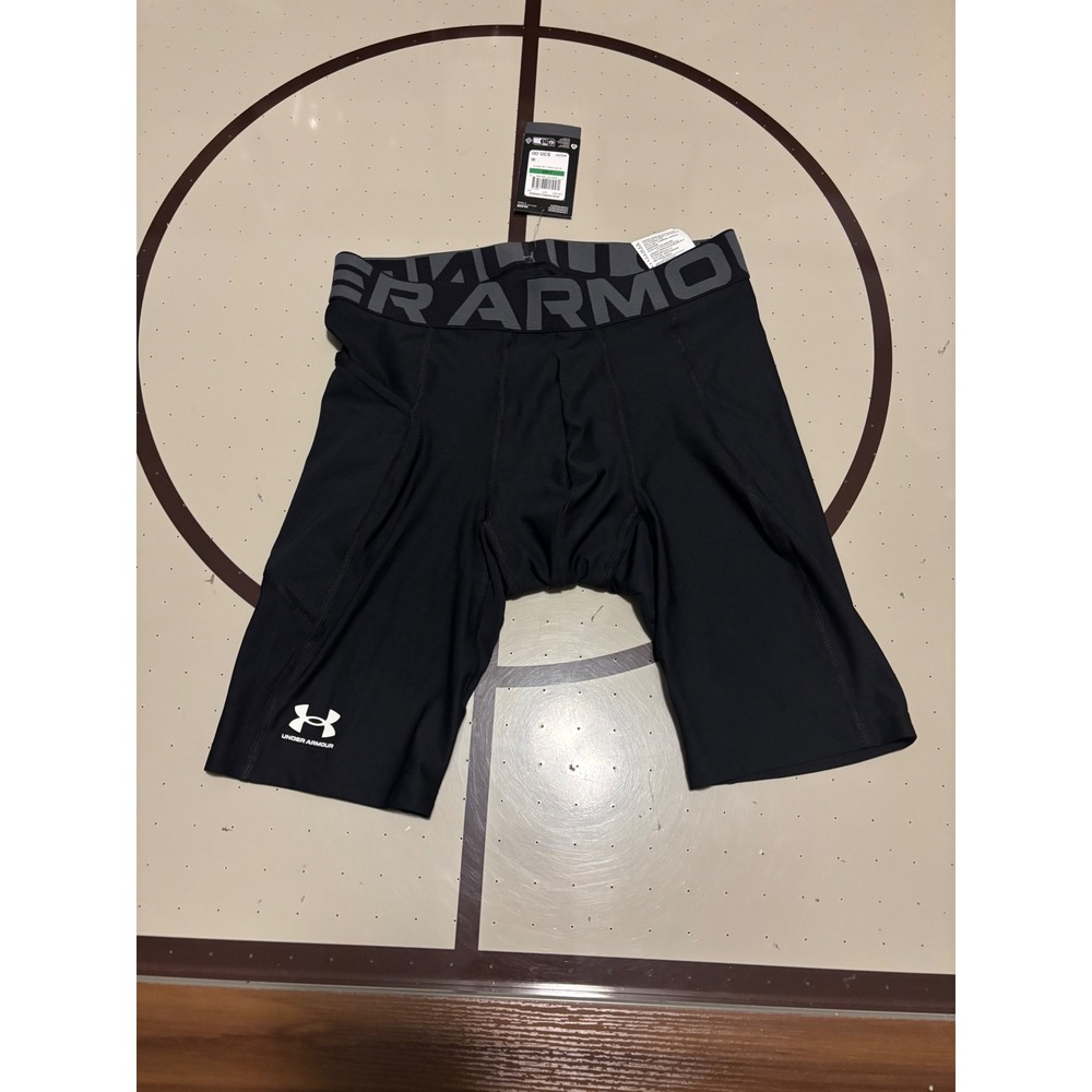1191 Under Armour Mens HeatGear Compression Long Shorts Black 1361602 Large NWT